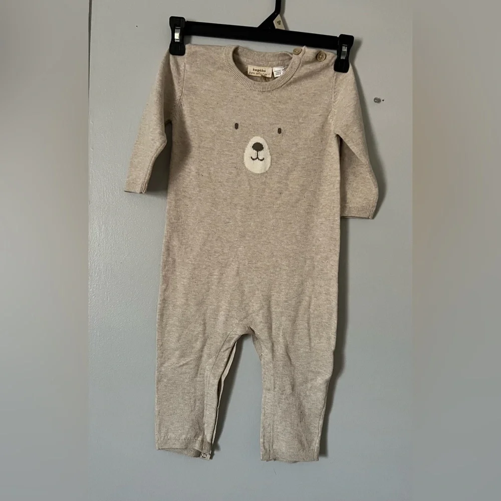 Cozy Gray Bear Kids Footie